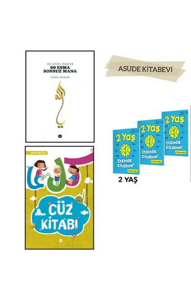 yükselen zeka 2 Yaş Etkinlik Kitabım Seti ve EN GÜZEL İSİMLER 99 ESMA SONSUZ MANA ve Harika Harfle Cüz Kitabı -3'lü set ürün görseli 1