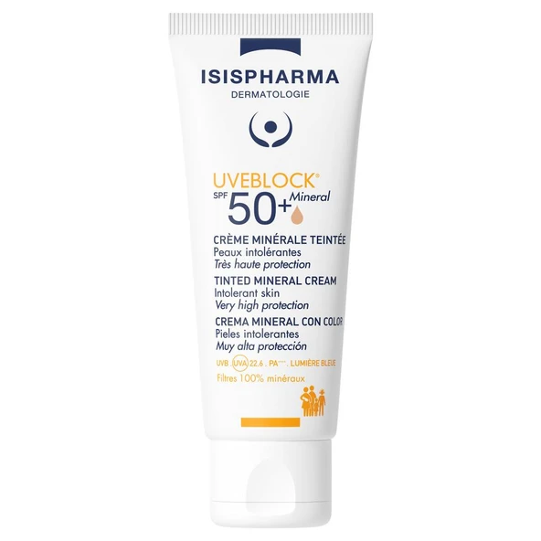 Isis Pharma Uveblock SPF 50+ Mineral Cream 40 ml - Renkli ürün görseli 1