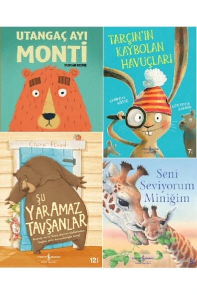 TÜRKİYE İŞ BANKASI KÜLTÜR YAYINLARI Utanganç Ayı Monti/tarçın'ın Kaybolan Havuçları/şu Yaramaz Tavşanlar /seni Seviyorum Miniğim ürün görseli 1
