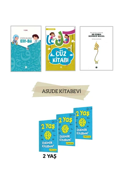yükselen zeka Yaş Etkinlik Kitabım Seti-EN GÜZEL İSİMLER 99 ESMA SONSUZ MANA-Cüz Kitabı-4-6 Yaş Elif-BA-4'LÜ SET ürün görseli 1