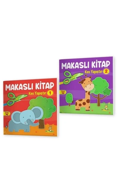 yükselen zeka Kes Yapıştır - Makaslı Kitap Seti (Makas Hediyeli) (3-6 Yaş) ürün görseli 1