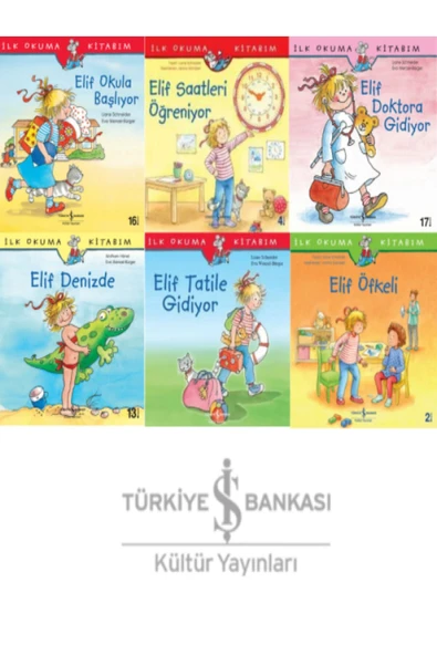 TÜRKİYE İŞ BANKASI KÜLTÜR YAYINLARI Elif Serisi 6 Kitap Set Okulabaşlıyor-öfkeli-doktoragidiyor-denizde-tatilegidiyor-saatleriöğreniyor ürün görseli 1
