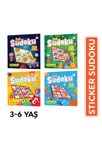yükselen zeka 3-6 Yaş Stickerlı Sudoku Seti ürün görseli 1