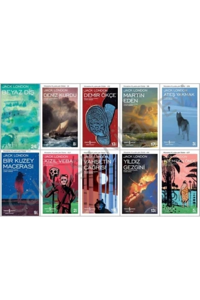 TÜRKİYE İŞ BANKASI KÜLTÜR YAYINLARI Jack London Kitapları 10 Kitaplık Set ( Modern Klasikler Serisi) ürün görseli 1