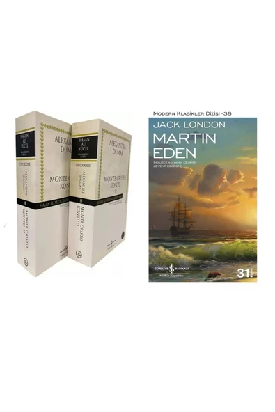TÜRKİYE İŞ BANKASI KÜLTÜR YAYINLARI Monte Cristo Kontu - 2 Kitap Takım - Alexandre Dumas - Martin Eden - Jack London ürün görseli 1