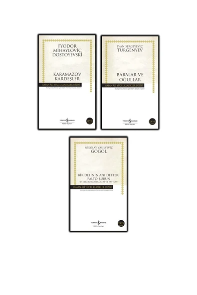 TÜRKİYE İŞ BANKASI KÜLTÜR YAYINLARI Hasan Ali Yücel Klasikler 3 Kitap Set Karamazov Kardeşler-babalar Ve Oğullar-bir Delinin Anı Defteri ürün görseli 1