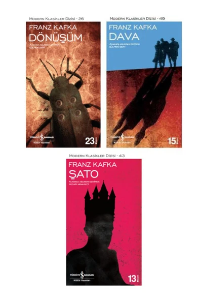 TÜRKİYE İŞ BANKASI KÜLTÜR YAYINLARI Franz Kafka 3 Kitap Set / Dönüşüm + Dava + Şato ürün görseli 1