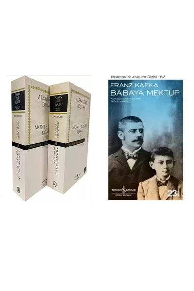 TÜRKİYE İŞ BANKASI KÜLTÜR YAYINLARI Monte Cristo Kontu - 2 Kitap Takım - Alexandre Dumas - Babaya Mektup - Franz Kafka ürün görseli 1