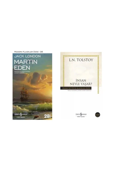 TÜRKİYE İŞ BANKASI KÜLTÜR YAYINLARI jack london martin eden - Lev Nikolayeviç Tolstoy insan neyle yaşar ürün görseli 1