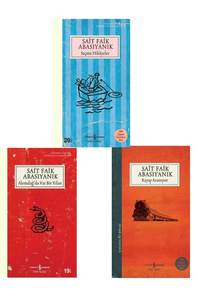 TÜRKİYE İŞ BANKASI KÜLTÜR YAYINLARI Sait Faik Abasıyanık 3 Kitap Set. Seçme Hikayeler + Kayıp Aranıyor + Alemdağda var bir Yılan ürün görseli 1
