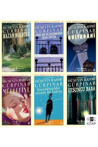 TÜRKİYE İŞ BANKASI KÜLTÜR YAYINLARI Hüseyin Rahmi Gürpınar 6 Kitap Set Gulyabani-mürebbiye-kuyrukluyıldız Altında Bir Izdivaç-efsuncu ürün görseli 1