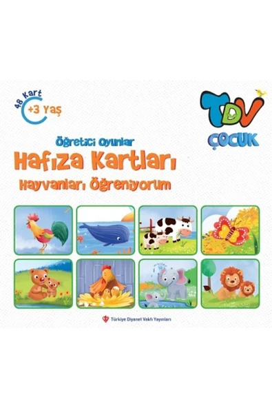 Diyanet Vakfı Yayınları Öğretici Oyunlar Hafıza Kartları Hayvanları Öğreniyorum 48 Kart Kolektif - ürün görseli 1