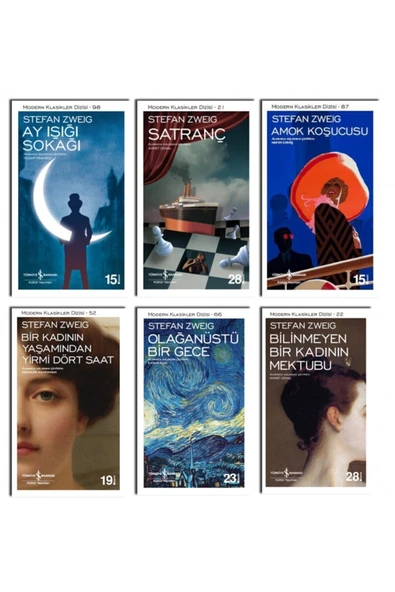 TÜRKİYE İŞ BANKASI KÜLTÜR YAYINLARI Satranç Stefan Zweig 6 Kitap Set ürün görseli 1