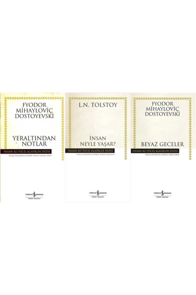 TÜRKİYE İŞ BANKASI KÜLTÜR YAYINLARI En Çok Okunan Dostoyevski-tolstoy 3 Kitap Set Yeraltından Notlar-insan Ne Ile Yaşar?-beyaz Geceler ürün görseli 1