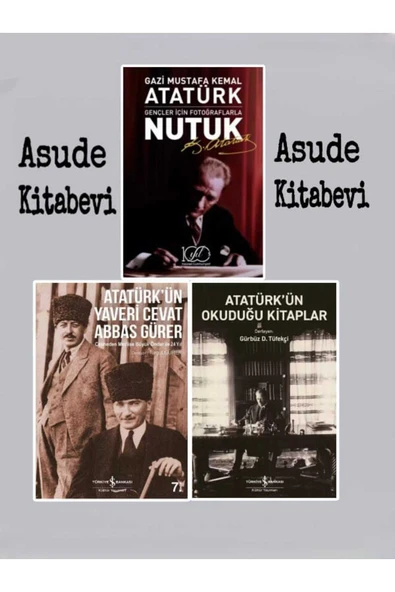 TÜRKİYE İŞ BANKASI KÜLTÜR YAYINLARI ASUDE KİTABEVİ ATATÜRK ÖZEL SETİ- 3 KİTAP ürün görseli 1