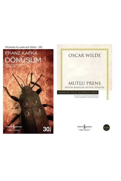TÜRKİYE İŞ BANKASI KÜLTÜR YAYINLARI Dönüşüm Franz Kafka - Oscar Wide Mutlu Prens Oscar Wilde ürün görseli 1