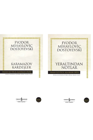 TÜRKİYE İŞ BANKASI KÜLTÜR YAYINLARI Karamazov Kardeşler Ve Yeraltından Notlar - Fyodor Mihayloviç Dostoyevski Ikili Set ürün görseli 1