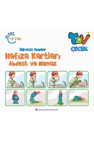 Diyanet Vakfı Yayınları Öğretici Oyunlar Hafıza Kartları Abdest Ve Namaz 42 Kart Kolektif - ürün görseli 1