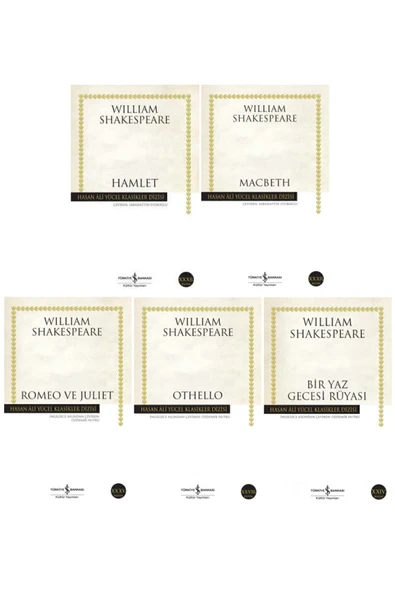 TÜRKİYE İŞ BANKASI KÜLTÜR YAYINLARI William Shakespeare 5 Kitap Set / Hamlet-macbeth-romeo Ve Juliet-othello-bir Yaz Gecesi Rüyası ürün görseli 1