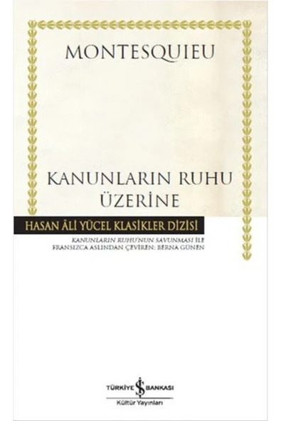 TÜRKİYE İŞ BANKASI KÜLTÜR YAYINLARI Kanunların Ruhu Üzerine ürün görseli 1