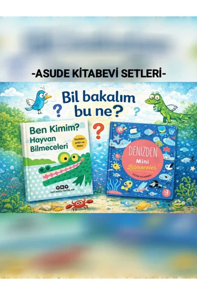 Yapı Kredi Yayınları Ben Kimim? Hayvan Bilmeceleri - Denizden Mini Bilmeceler - 2 kitap set ürün görseli 1