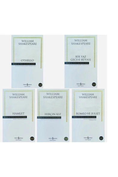 TÜRKİYE İŞ BANKASI KÜLTÜR YAYINLARI William Shakespeare / 5 Kitap Set - Hamlet - Othello - Hırçın Kız - Romeo Ve Julıet- Bir Yaz Gecesi ürün görseli 1
