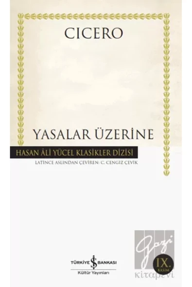 TÜRKİYE İŞ BANKASI KÜLTÜR YAYINLARI Yasalar Üzerine ürün görseli 1