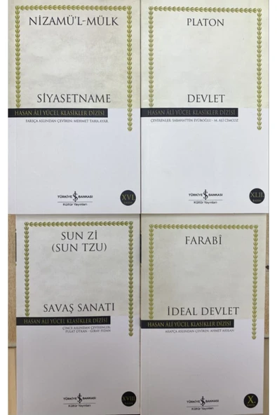 TÜRKİYE İŞ BANKASI KÜLTÜR YAYINLARI Platon Devlet Farabi Ideal Devlet Sun Tzu Savaş Sanatı Siyasetname Nizamülmülk ürün görseli 1