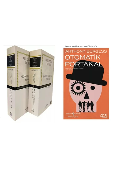 TÜRKİYE İŞ BANKASI KÜLTÜR YAYINLARI Monte Cristo Kontu - 2 Kitap Takım - Alexandre Dumas - Otomatik Portakal - Anthony Burgess ürün görseli 1