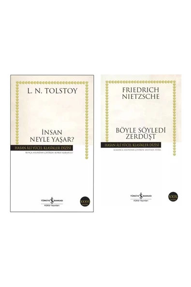 TÜRKİYE İŞ BANKASI KÜLTÜR YAYINLARI İnsan Neyle Yaşar? L. N. Tolstoy - Böyle Söyledi Zerdüşt - Friedrich Wilhelm Nietzsche ürün görseli 1