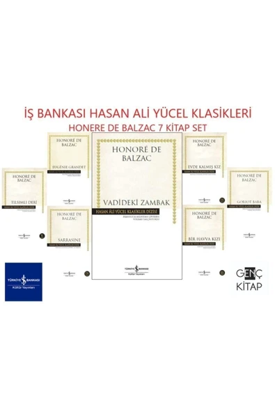 TÜRKİYE İŞ BANKASI KÜLTÜR YAYINLARI Iş Bankası Balzac 7 Kitap Set Hasan Ali Yücel Klasikleri Dizisi Gorıot Baba-vadideki Zambak ürün görseli 1