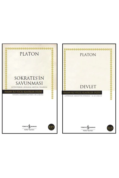 TÜRKİYE İŞ BANKASI KÜLTÜR YAYINLARI Platon 'li Set- 1- Devlet 2-sokrates'in Savunması-hasan Ali Yücel Klasikleri ürün görseli 1