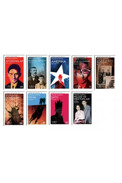 TÜRKİYE İŞ BANKASI KÜLTÜR YAYINLARI Dava Franz Kafka 9 Kitap Set ürün görseli 1