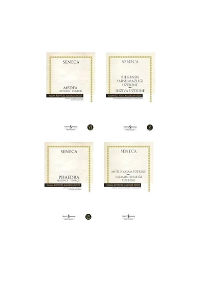 TÜRKİYE İŞ BANKASI KÜLTÜR YAYINLARI Seneca 4 Kitap Set (medea, Bilgeliğin Sarsılmazlığı Üzerine, Phaedra, Mutlu Yaşam Üzerine ) ürün görseli 1