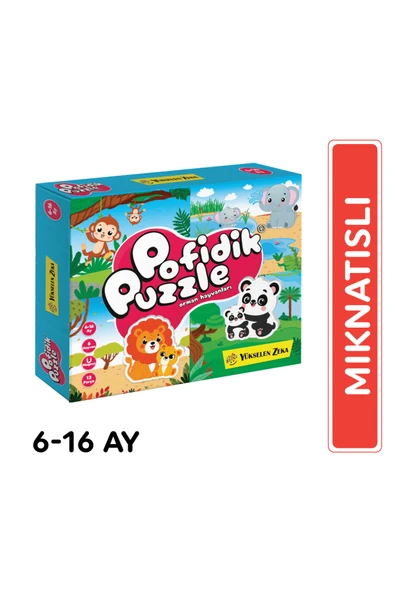 yükselen zeka 6-16 Ay İlk Pofidik Magnet Puzzle - Orman Hayvanları ürün görseli 1
