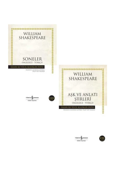 TÜRKİYE İŞ BANKASI KÜLTÜR YAYINLARI William Shakespeare 2'li Şiir Seti / Soneler + Aşk Ve Anlatı Şiirleri ürün görseli 1