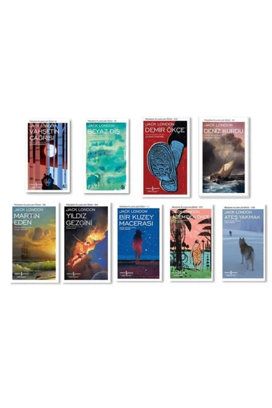 TÜRKİYE İŞ BANKASI KÜLTÜR YAYINLARI Jack London 9 Kitap Set ürün görseli 1