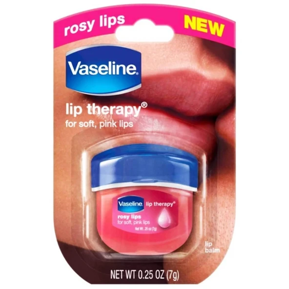 Vaseline Lip Therapy Rosy Lip Balm 7 gr ürün görseli 1