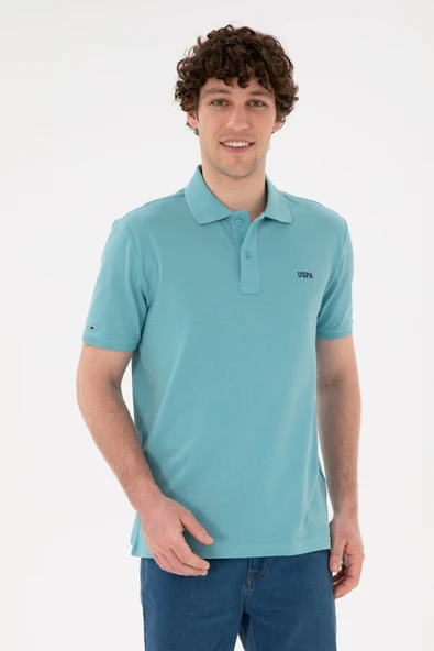 U.S. Polo Assn. Erkek Regular Fit Polo Yaka Mint Basic Tişört 50284641-VR090 ürün görseli 1