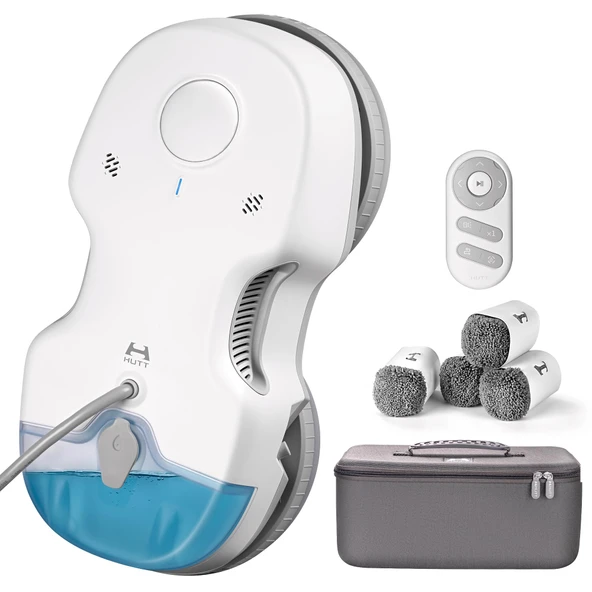 HUTT Püskürtme Fonksiyonlu Pencere Temizleme Robotu, 3D Hover Pad, 80ML Tanklı Elektrikli Cam Temizleyici, Otomatik Cam Temizleme Robotu, Çoklu Koruma, Bez, Çanta ürün görseli 1