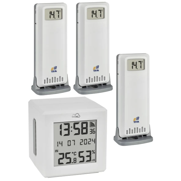 TFA Dostmann WLAN Ağ Geçidi TFA.me ID-01, 35.8103.99 dahil. 3 x sıcaklık/nem vericisi, PC/akıllı telefon/tablet için TFA.me portalı, iklim kontrolü ürün görseli 1