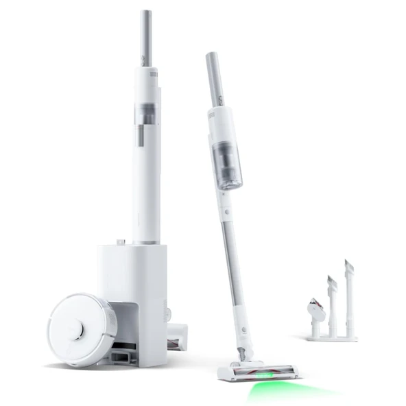 SwitchBot K10+ Pro Combo Robot Süpürge, 70 Gün Temizlik için Çift Otomatik Boşaltma Dock'lu, Evcil Hayvanların Saçlarını Temizlemek için LED Işıklı Kablosuz Elektrikli Süpürge ürün görseli 1