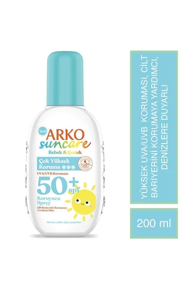 ARKO SUNCARE KORUYUCU SPREY BEBK ÇOCK SPF50+ 200LM 1 ADET ürün görseli 1