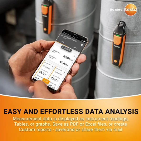 Testo 0560 2605 03 605i termohigrometre - Resim 5