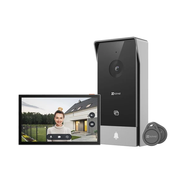 EZVIZ WiFi görüntülü kapı telefonu, kapı açıcı ve kameralı su geçirmez kapı zili, 2 yönlü ses, 7 inç renkli dokunmatik ekran, çift bantlı WiFi, HP5 ürün görseli 1