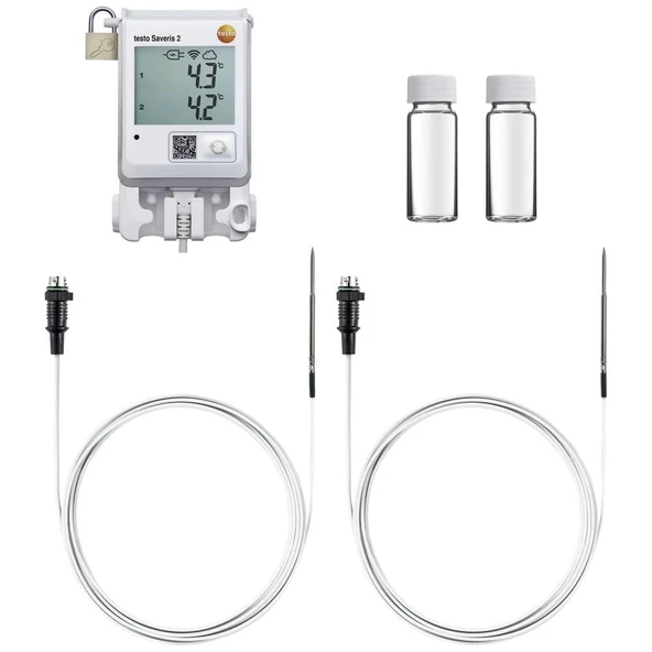 testo - Saveris 2 - 0572 2103 - Buzdolapları ve diğer soğutma cihazlarındaki sıcaklığı izlemek için set ürün görseli 1