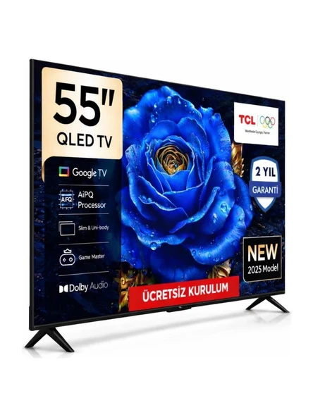 TCL 55T61C 4K Ultra HD 55" 140 Ekran Uydu Alıcılı Google Smart QLED TV ürün görseli 1