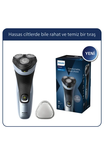 Philips 3000X Serisi Islak&Kuru Tıraş Makinesi, 3 Yönde Dönen Başlıklar, Hassas Düzeltici, X3063/00 ürün görseli 1