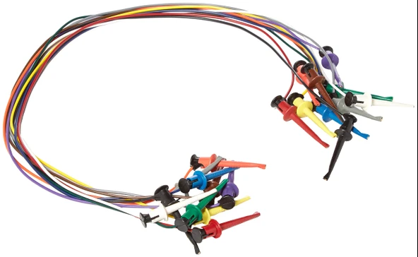 Fluke Pomona 5523 Minigrabber Bağlantı Kablosu Kiti (10 Paket, 24" Cat 5e, Test Klipsli Kablo, Geçici Bağlantı Kablosu) ürün görseli 1