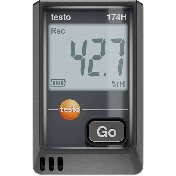 testo 0572 1741 02 174 H sıcaklık veri kaydedici, toprak nemi veri kaydedici -20 ila 70 °C %0 ila 100 bağıl nem ürün görseli 1